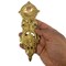 Brass Finish Pooja Aarti Spoon 1 Pc Diya Twin Parrot Design Round Hawan Spoon for Pouring Ghee in Hawan Kund Diwali Gift Ethnic Indian Aarti Spoon Wedding Return Gifts Home Temple Decor